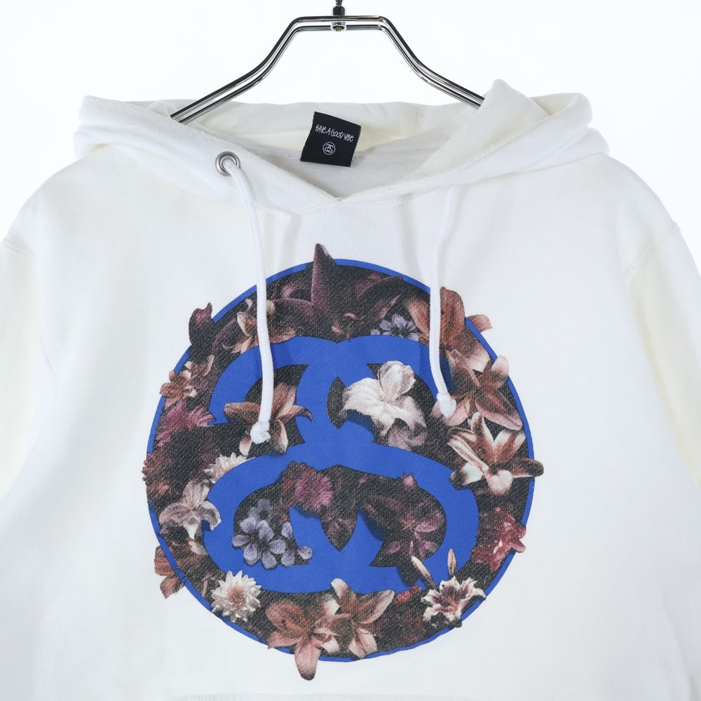 STUSSY(ステューシー) × Fragment the POOL 青山 SSリンクロゴ プルオーバーパーカー ホワイト