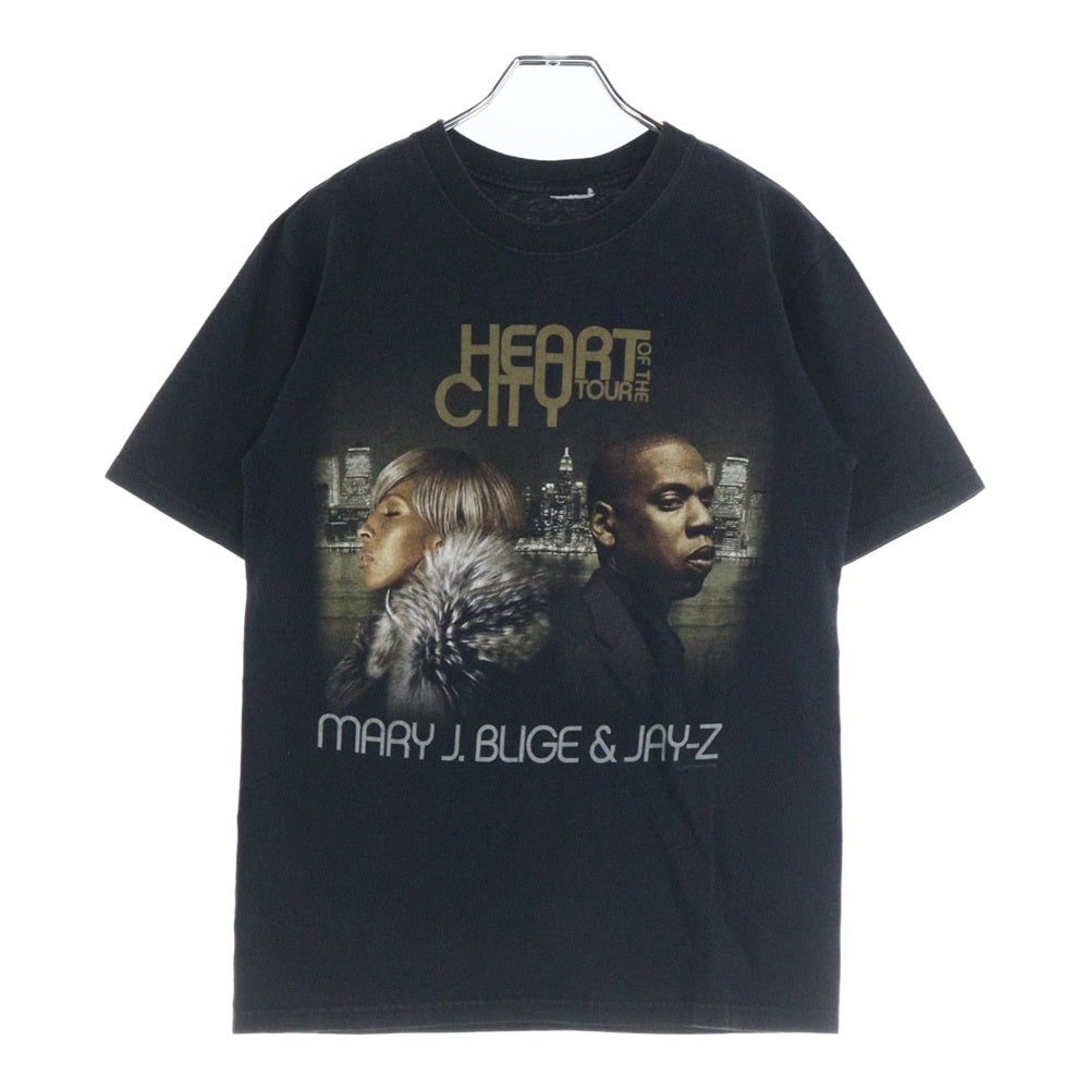VINTAGE(ヴィンテージ) 00S MARY J. BLIGE & JAY-Z HEART OF THE CITY 両面プリント 半袖Tシャツ ブラック