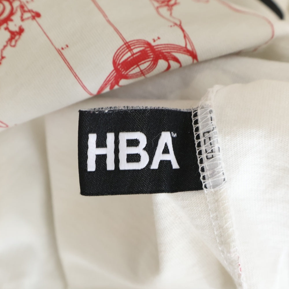 HOOD BY AIR/HBA(フッドバイエアー/エイチビーエー) CLASSICS グラフィックプリント ロングスリーブ 長袖Tシャツ ホワイト