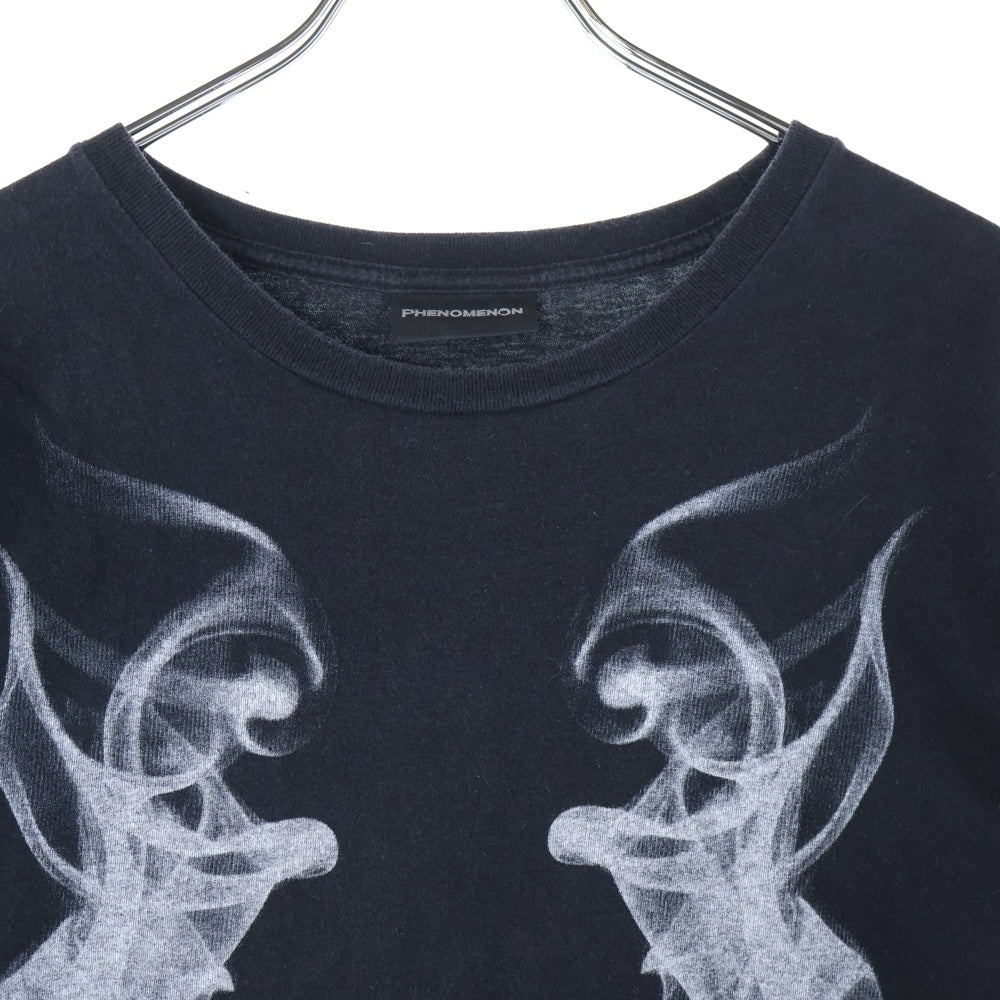 PHENOMENON(フェノメノン) 14SS smoke スモーク デザインプリント 半袖Tシャツ ブラック