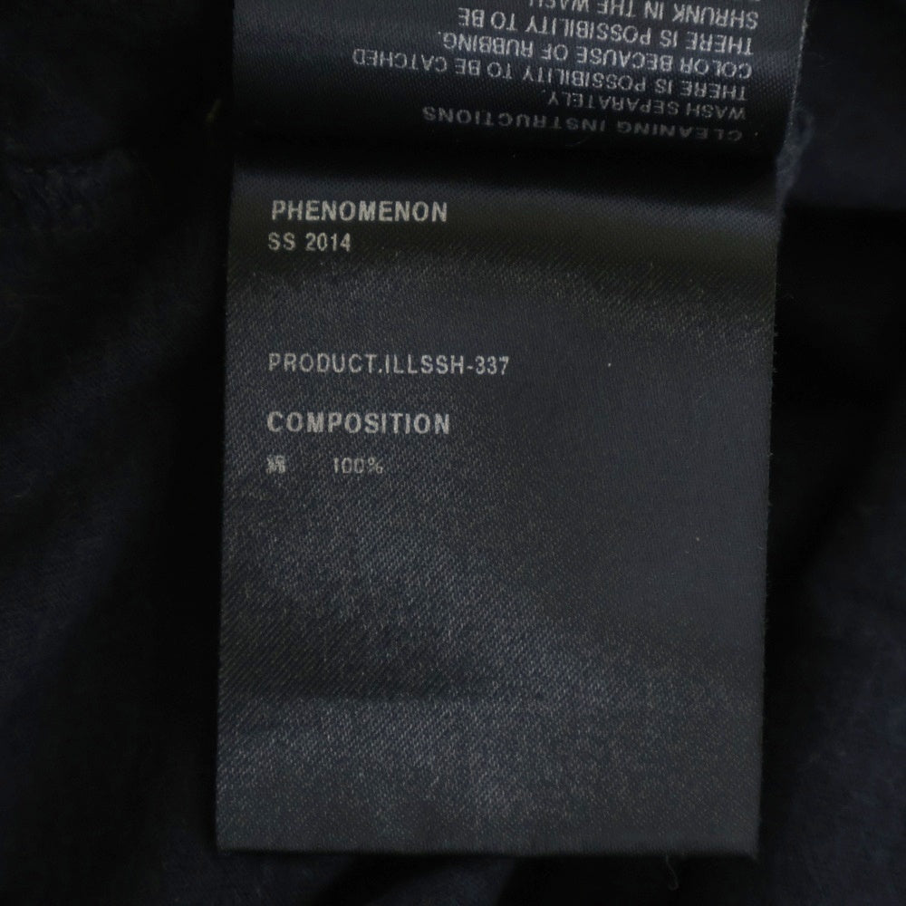PHENOMENON(フェノメノン) 14SS smoke スモーク デザインプリント 半袖Tシャツ ブラック
