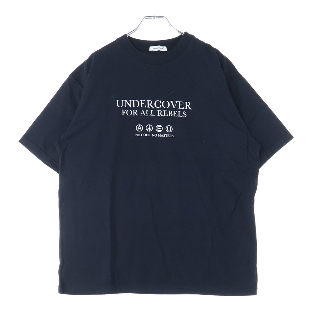 UNDERCOVER(アンダーカバー) 24SS 刺繍デザイン ロゴプリント 半袖Tシャツ ブラック UP1D4804