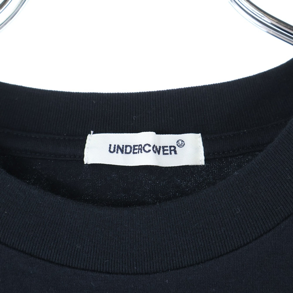 UNDERCOVER(アンダーカバー) 24SS 刺繍デザイン ロゴプリント 半袖Tシャツ ブラック UP1D4804