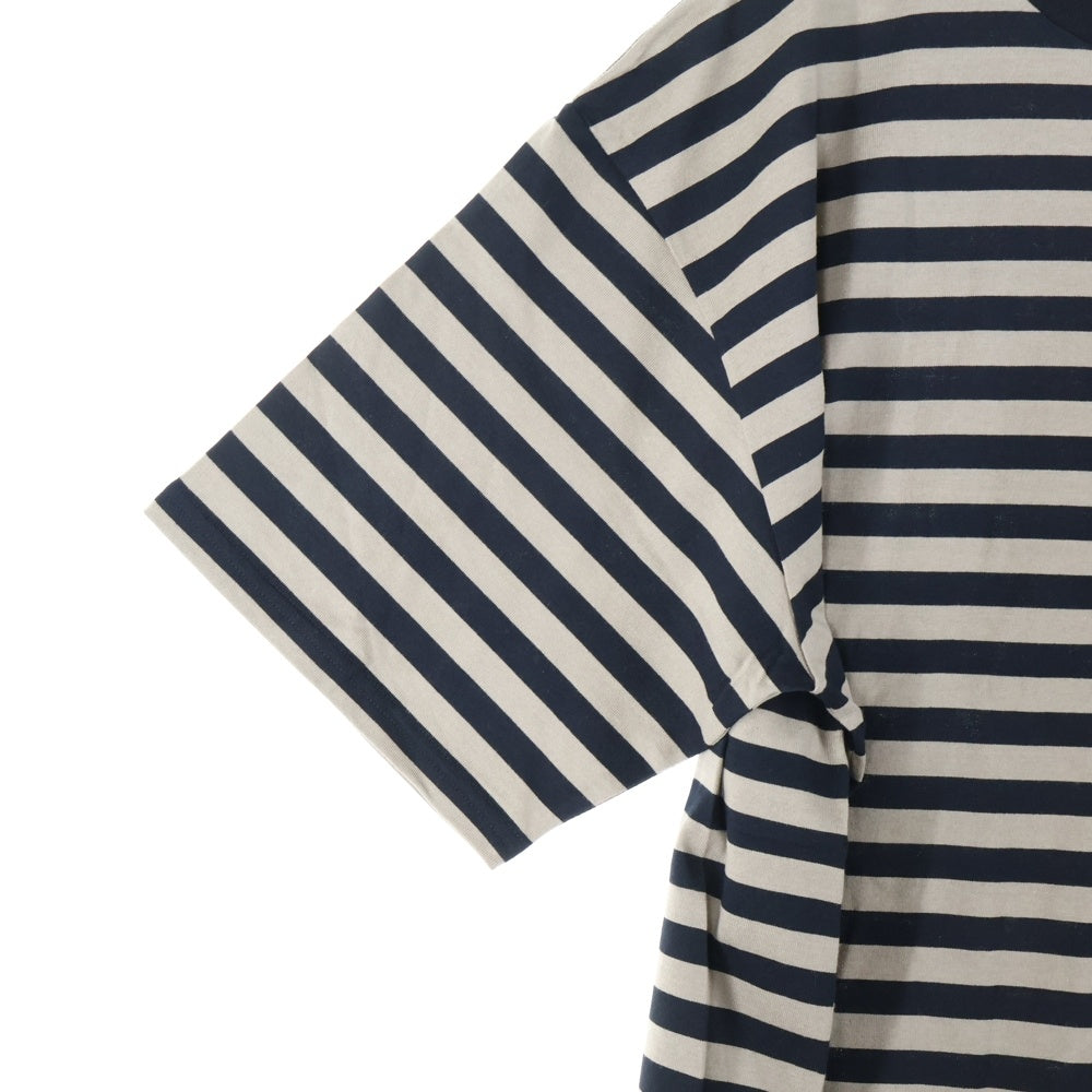Needles(ニードルス) S/S CREW NECK TEE ボーダー柄 クルーネック 半袖Tシャツ ブラウン OT258