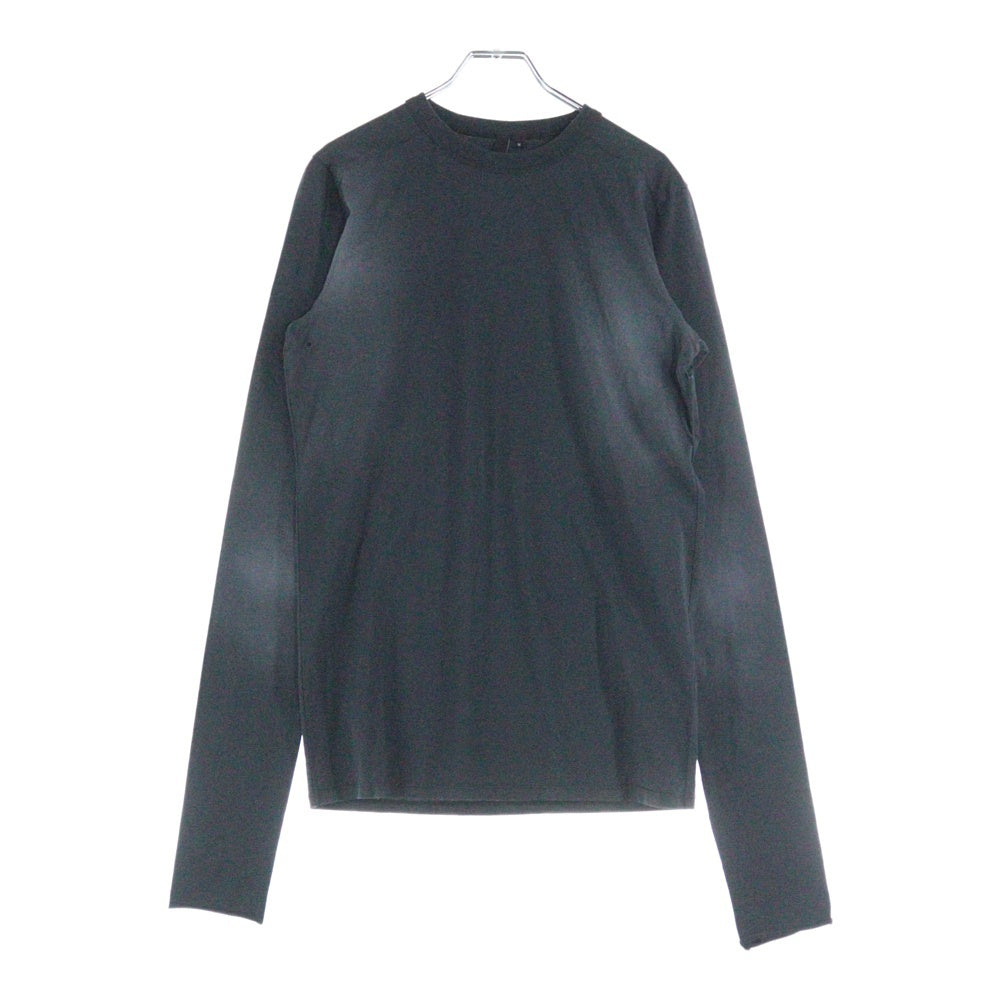 entire studios(エンタイア スタジオ) PRIMER LONG SLEEVE 汚れ加工 ロングスリーブ 長袖Tシャツ ブラック ES2262WBM