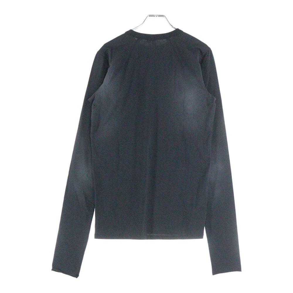 entire studios(エンタイア スタジオ) PRIMER LONG SLEEVE 汚れ加工 ロングスリーブ 長袖Tシャツ ブラック ES2262WBM