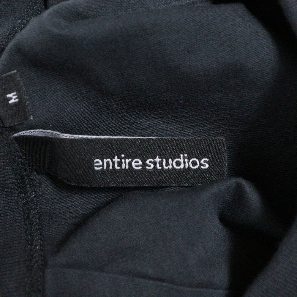 entire studios(エンタイア スタジオ) PRIMER LONG SLEEVE 汚れ加工 ロングスリーブ 長袖Tシャツ ブラック ES2262WBM