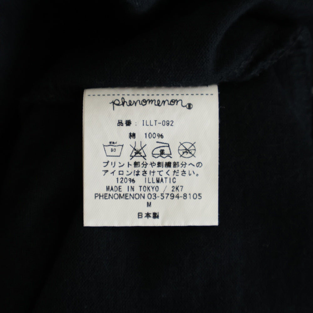PHENOMENON(フェノメノン) 00S グラフィックロゴプリント 半袖Tシャツ ブラック