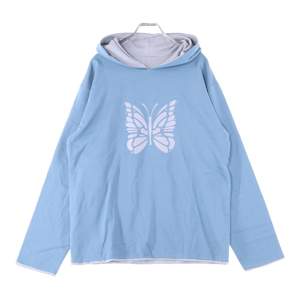 Needles(ニードルス) L/S Reversible Hoody パピヨン バタフライプリント リバーシブル プルオーバーパーカー ブルー NS268