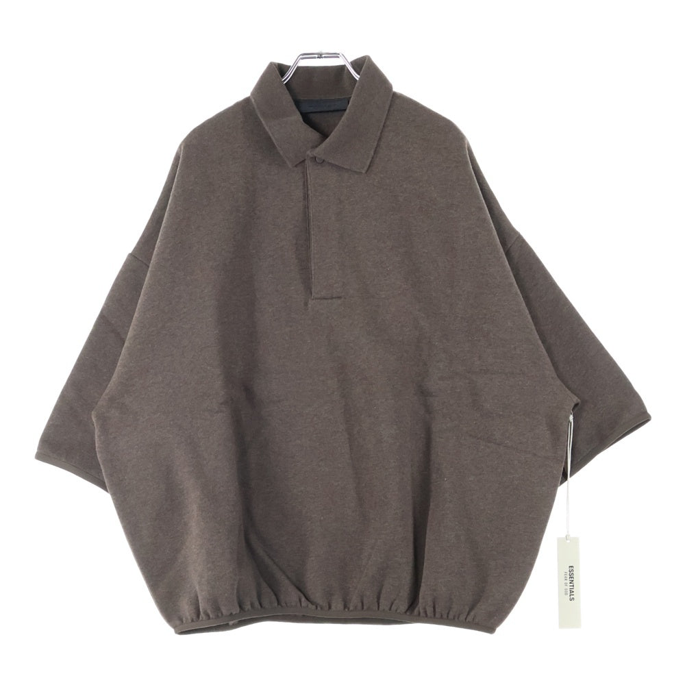 FOG Essentials(エフオージー エッセンシャルズ) polo shirt コットンポリ 半袖ポロシャツ ブラウン