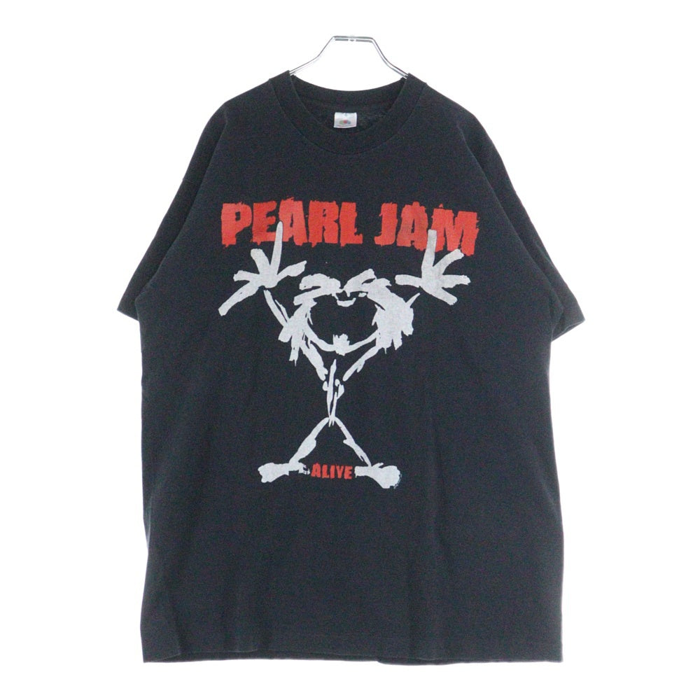 VINTAGE(ヴィンテージ) 90s PEARL JAM ALIVET パールジャム 両面プリント 半袖Tシャツ ブラック