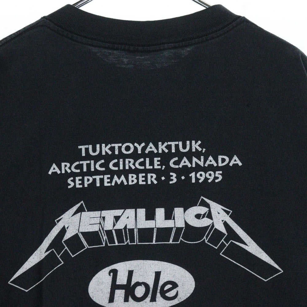 VINTAGE(ヴィンテージ) 90S METALLICA HOLE TUKTOYAKTUK 95 Polar beach 両面プリント 半袖Tシャツ ブラック