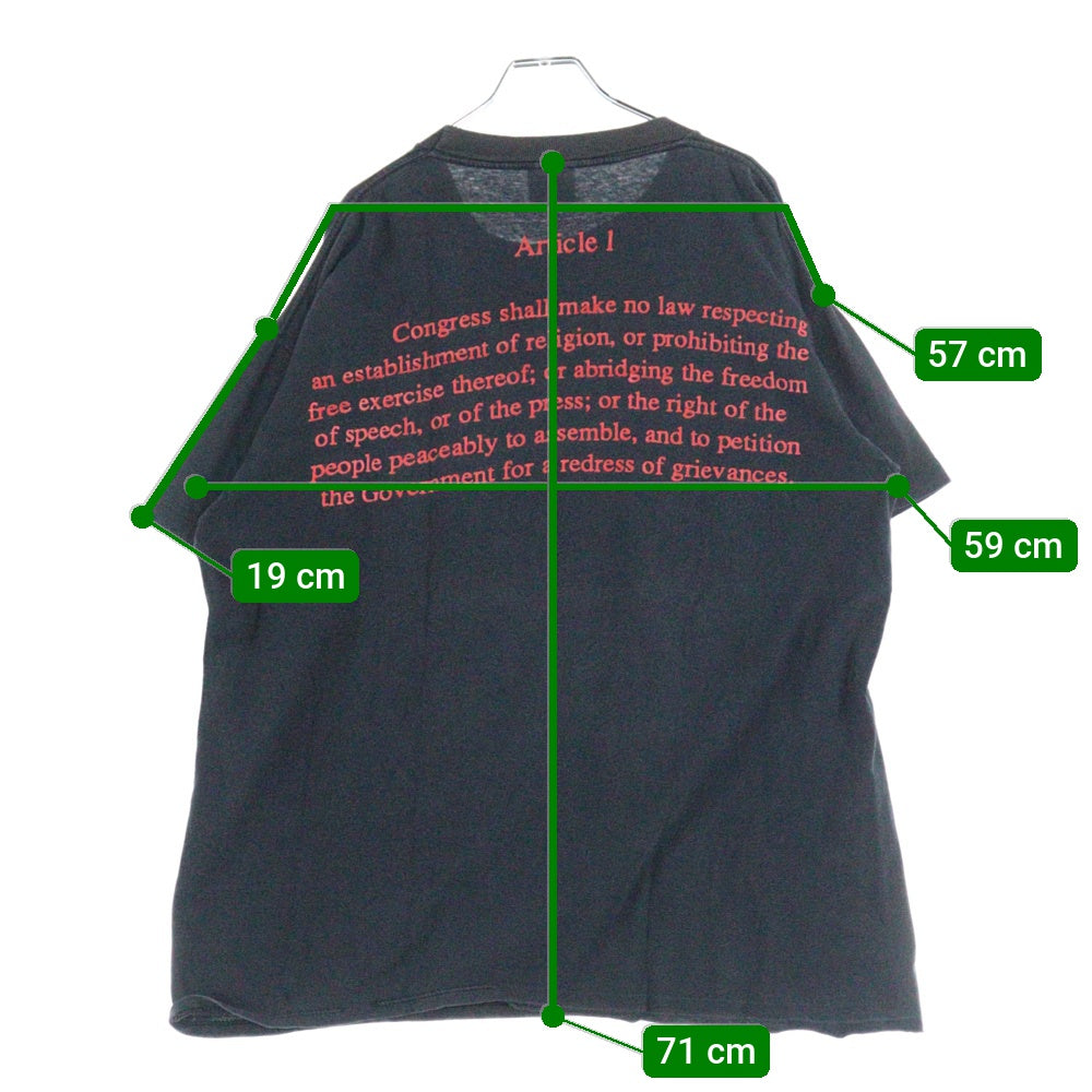 VINTAGE(ヴィンテージ) 90S JANES ADDICTION ARTICLE1 1991 TOUR TEE ヴィンテージ ジェーンズアディクション アーティクル1 1991ツアー 両面プリント 半袖Tシャツ ブラック