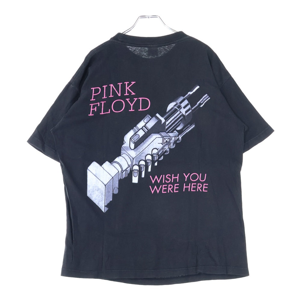 VINTAGE(ヴィンテージ) 90s PINKFLOYD WISH YOU WERE HERE ピンクフロイド 両面プリント バンド 半袖Tシャツ カットソー ブラック