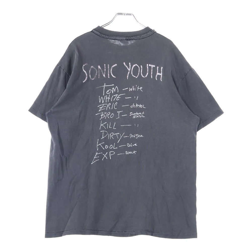 VINTAGE(ヴィンテージ) 90s SONIC YOIUTH DISAPPEARER ソニックユース ディサピアー 両面プリント 半袖tシャツ ブラック