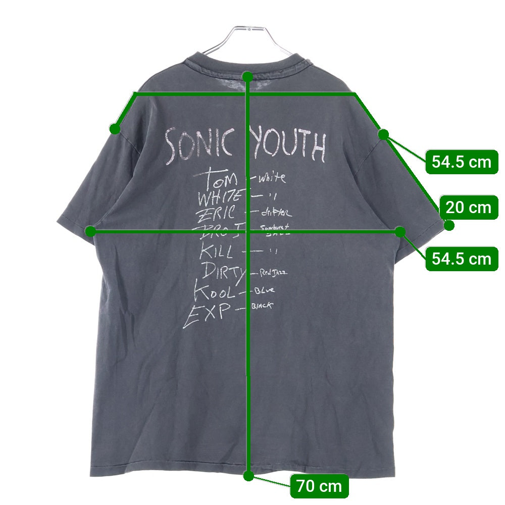 VINTAGE(ヴィンテージ) 90s SONIC YOIUTH DISAPPEARER ソニックユース ディサピアー 両面プリント 半袖tシャツ ブラック