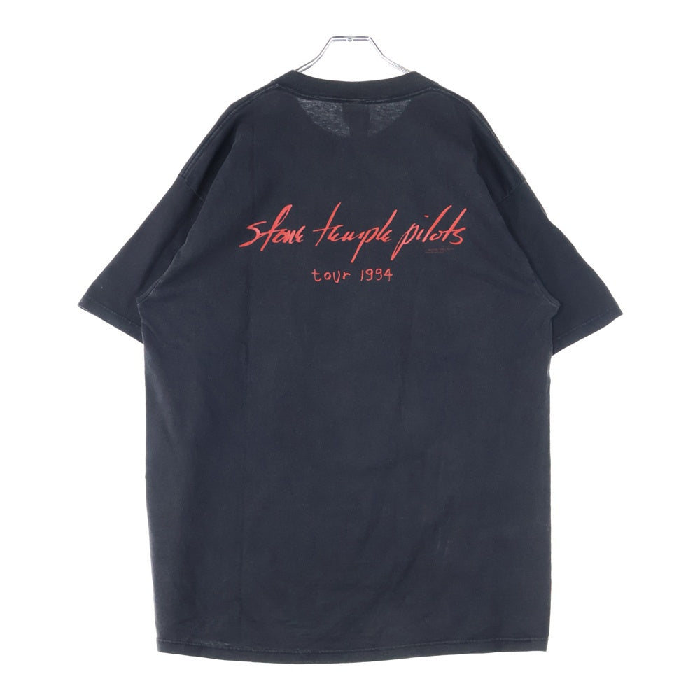 VINTAGE(ヴィンテージ) 90s STONE TEMPLE PILOTS PURPLE TOUR 1994 ストームテンプル 両面プリント 半袖Tシャツ ブラック