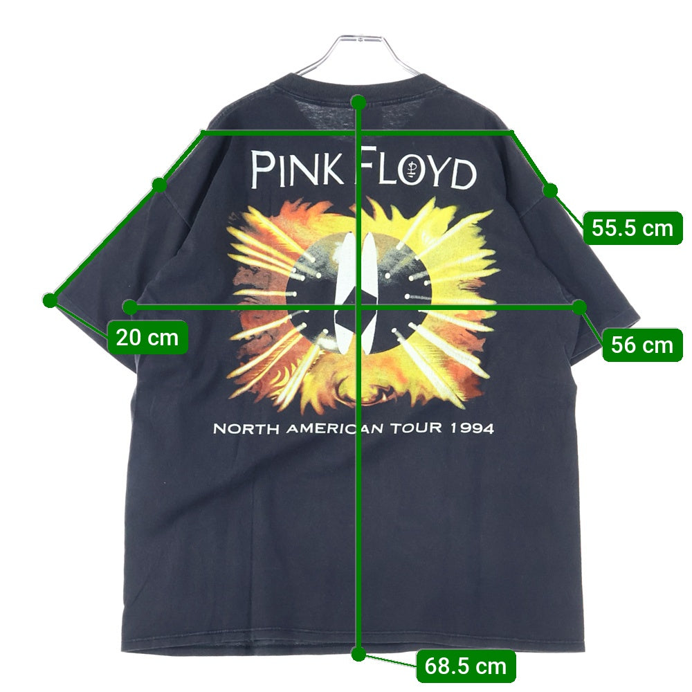 VINTAGE(ヴィンテージ) 90s PINK FLOYD SUN DIAL NORTH AMERICAN TOUR ピンクフロイド 両面プリント 半袖Tシャツ ブラック
