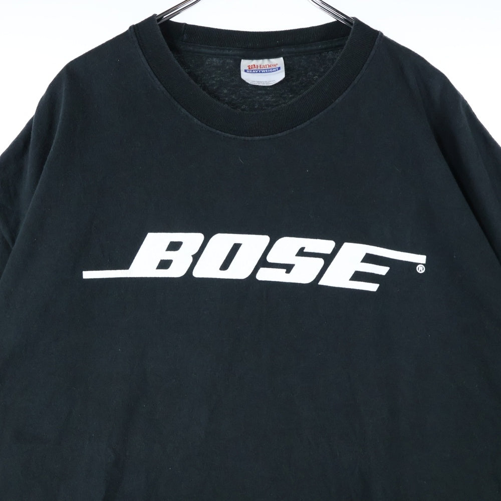 VINTAGE(ヴィンテージ) 90-00s BOSE フロントロゴプリント 企業Tシャツ ボーズ 半袖Tシャツ カットソー ブラック