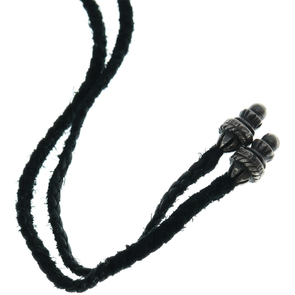 CHROME HEARTS(クロムハーツ) CH CRS SML CL スモールCHクロス レザーブレイド ネックレス シルバー/ブラック BCA217