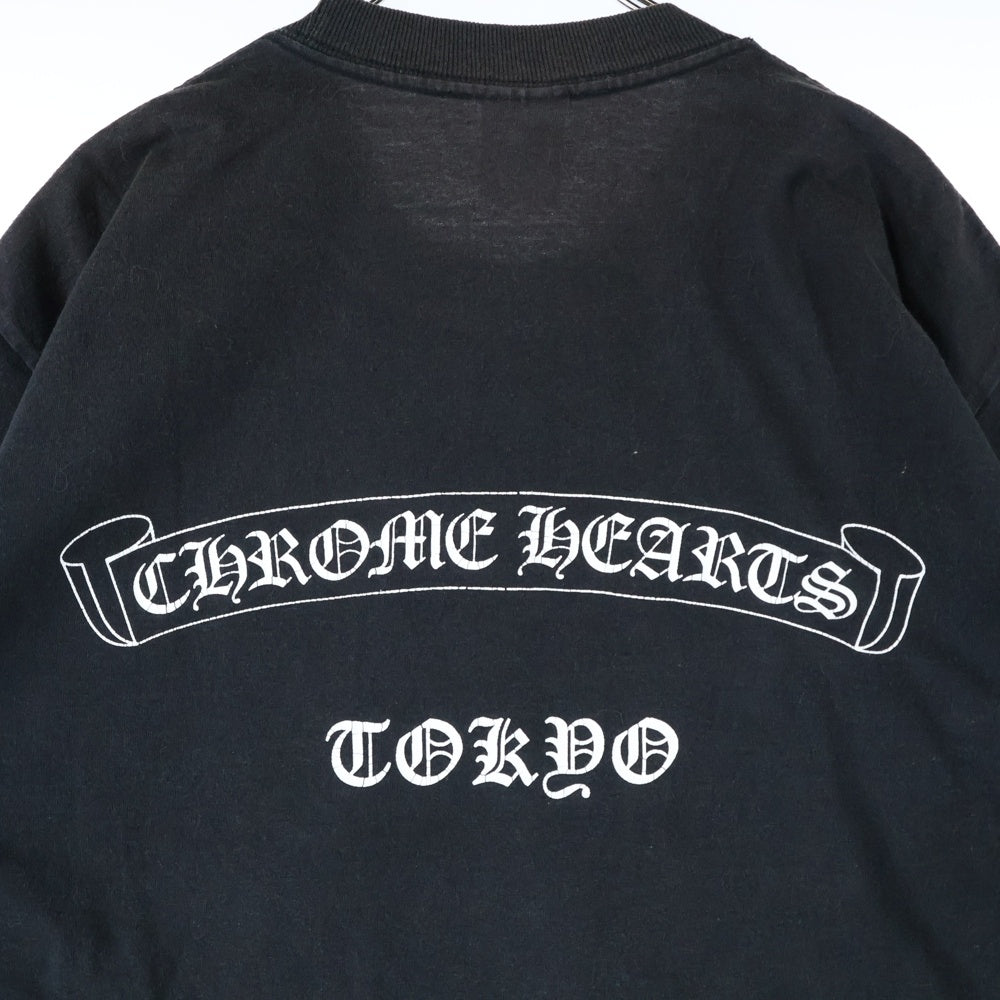 CHROME HEARTS(クロムハーツ) OLD TOKYO 東京限定 バックスクロールラベル 両面プリント半袖Tシャツ カットソー ブラック