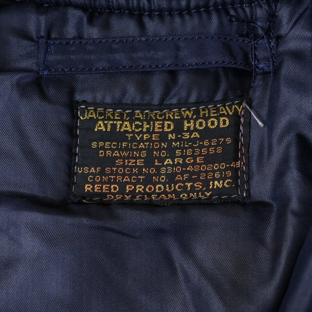 VINTAGE(ヴィンテージ) 50S U.S.AIR FORCE. TYPE N-3A FLIGHT JACKET CROWN スプリング式 ジップ フライトジャケット ネイビー