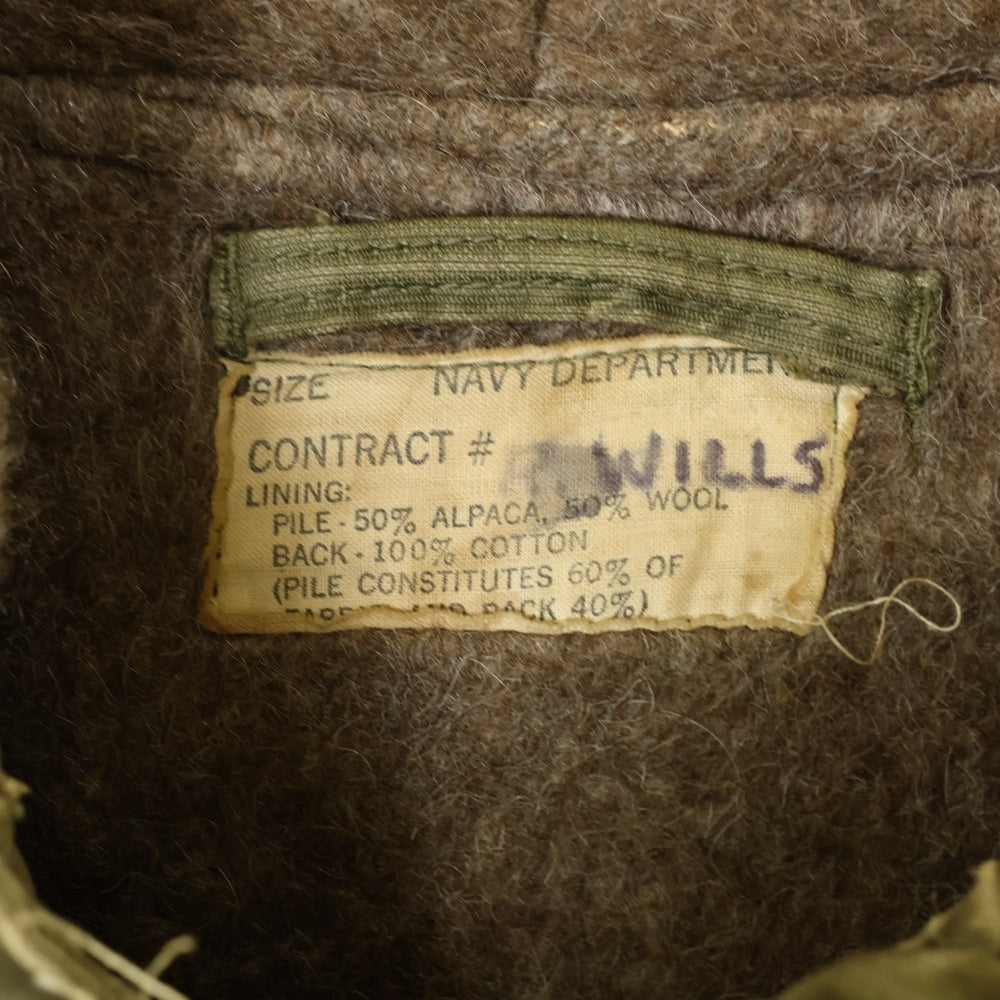 VINTAGE(ヴィンテージ) 40S US NAVY N-2 Deck Coat アルパカウールライニング デッキコート カーキ