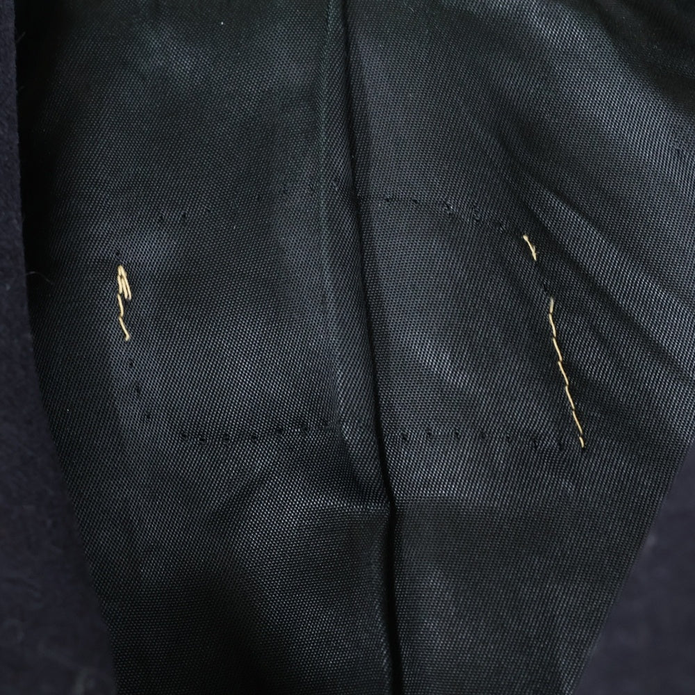 VINTAGE(ヴィンテージ) 40S U.S.NAVY WOOL 10ボタン 裏地サテン アンカーボタン コーデュロイ地ハンドウォーマーポケット Pコート ブラック