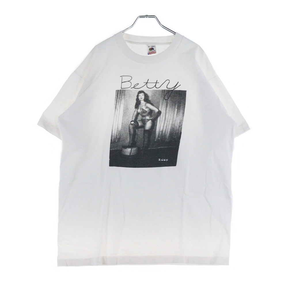 VINTAGE(ヴィンテージ) 90s betty page ベティペイジ フォトプリント 半袖Tシャツ ホワイト