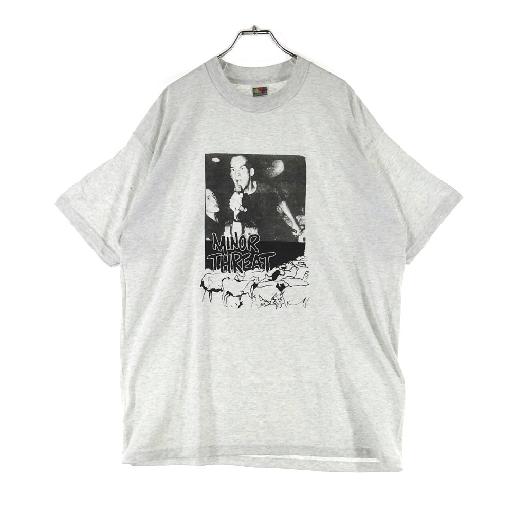 VINTAGE(ヴィンテージ) 90S MINOR THREAT BOOTLEG マイナー・スレット ブートレグ 半袖Tシャツ グレー