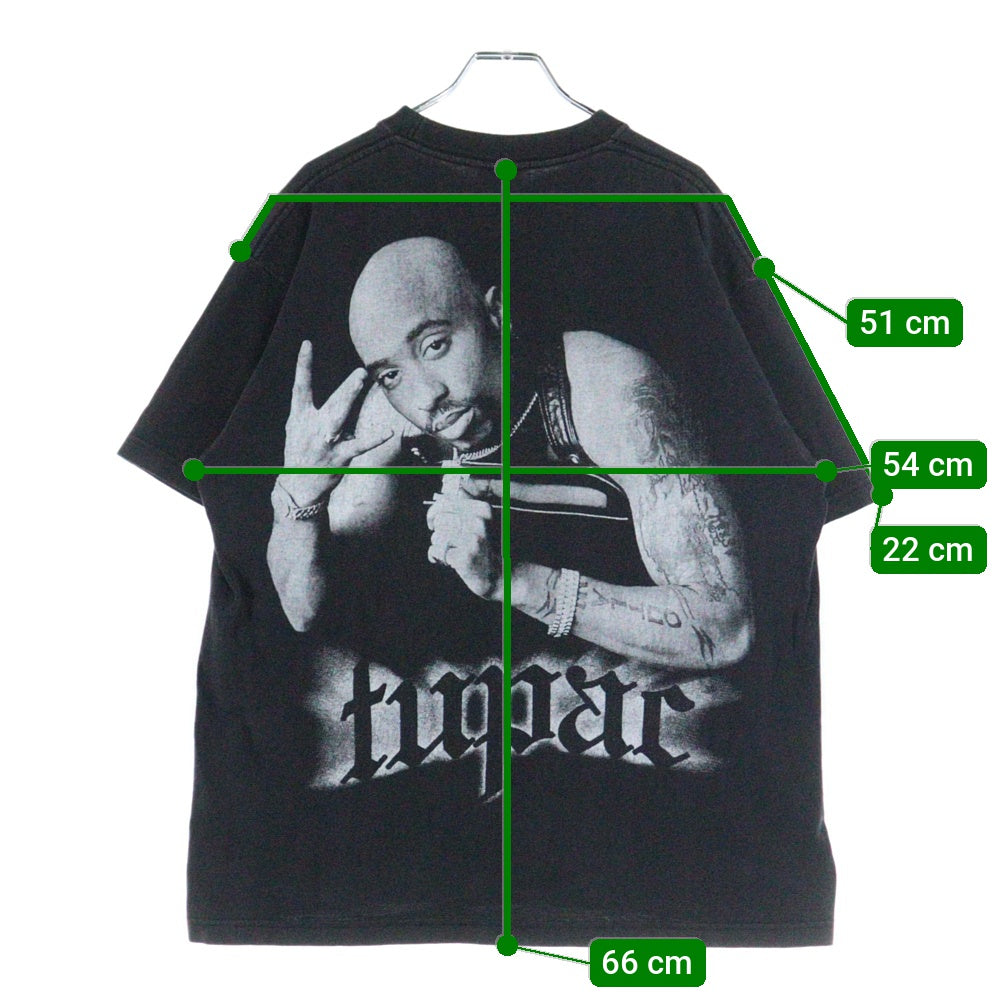 VINTAGE(ヴィンテージ) 90-00s 2PAC All Eyes On Me 両面プリント 半袖Tシャツ カットソー ブラック