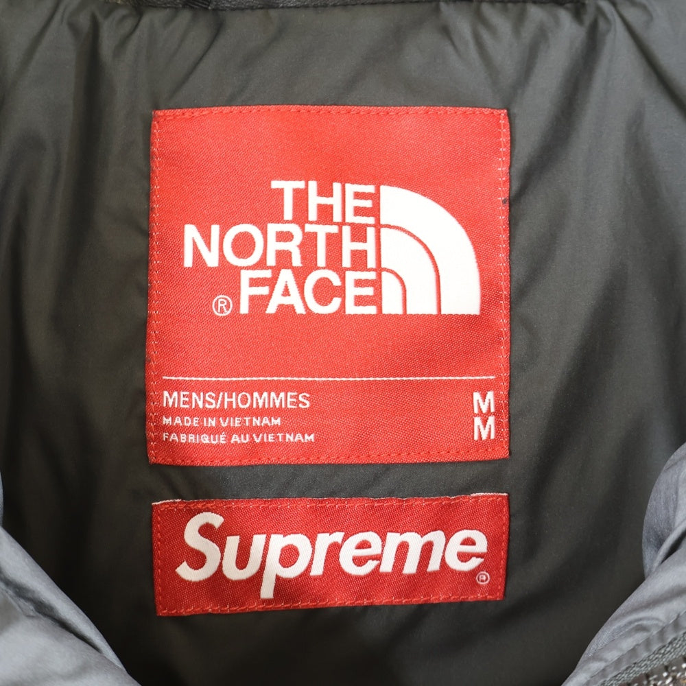 SUPREME(シュプリーム) 17AW x THE NORTH FACE LEATHER NUPTSE ザノースフェイス レザーヌプシ アウター ND91702I ブラック/イエロー