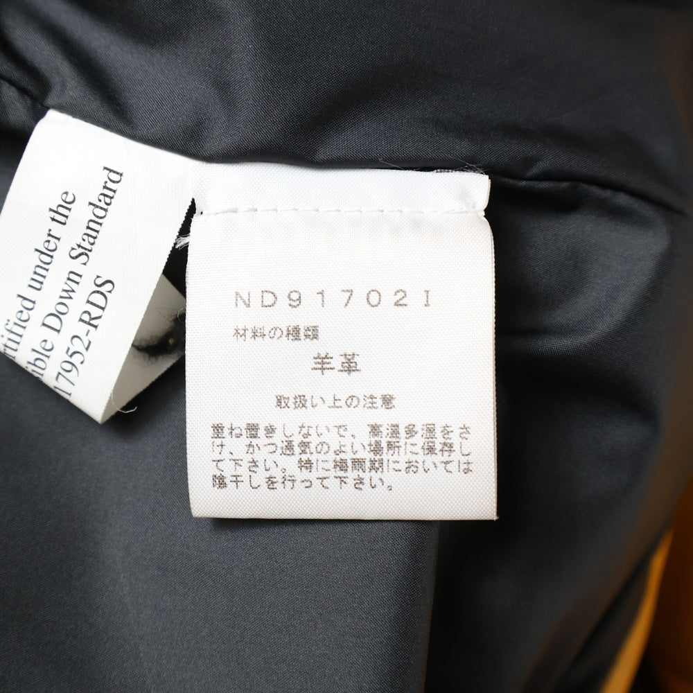 SUPREME(シュプリーム) 17AW x THE NORTH FACE LEATHER NUPTSE ザノースフェイス レザーヌプシ アウター ND91702I ブラック/イエロー