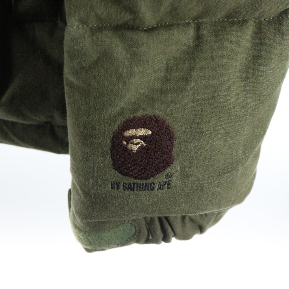 READY MADE(レディメイド) ×A BATHING APE TIGER DOWN JACKET 25周年記念 USヴィンテージ テントクロス タイガー ダウンジャケット アウター カーキ