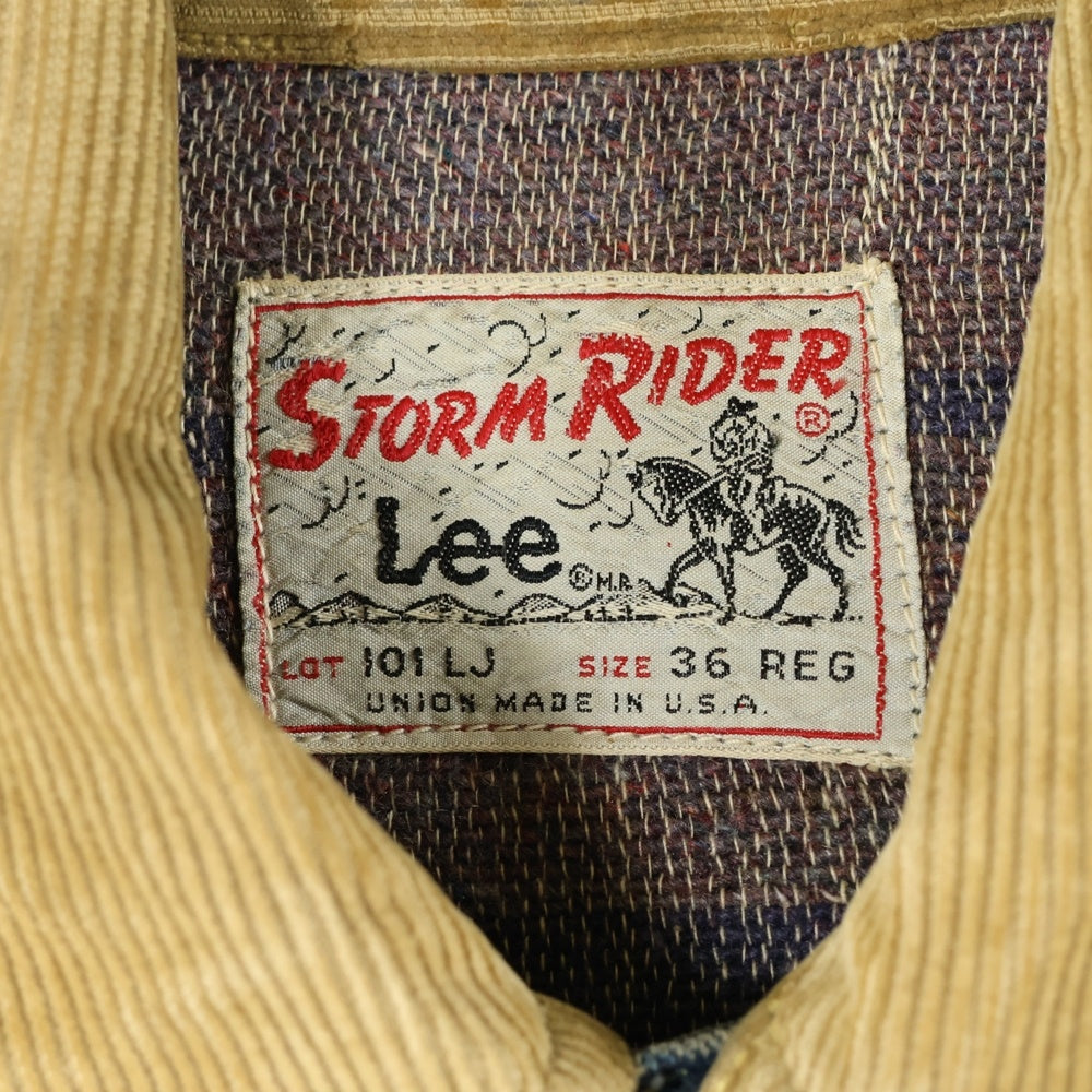 LEE(リー) 70s 101LJ STORM RIDER USA製 デニムジャケット 裏地ブランケット インディゴ