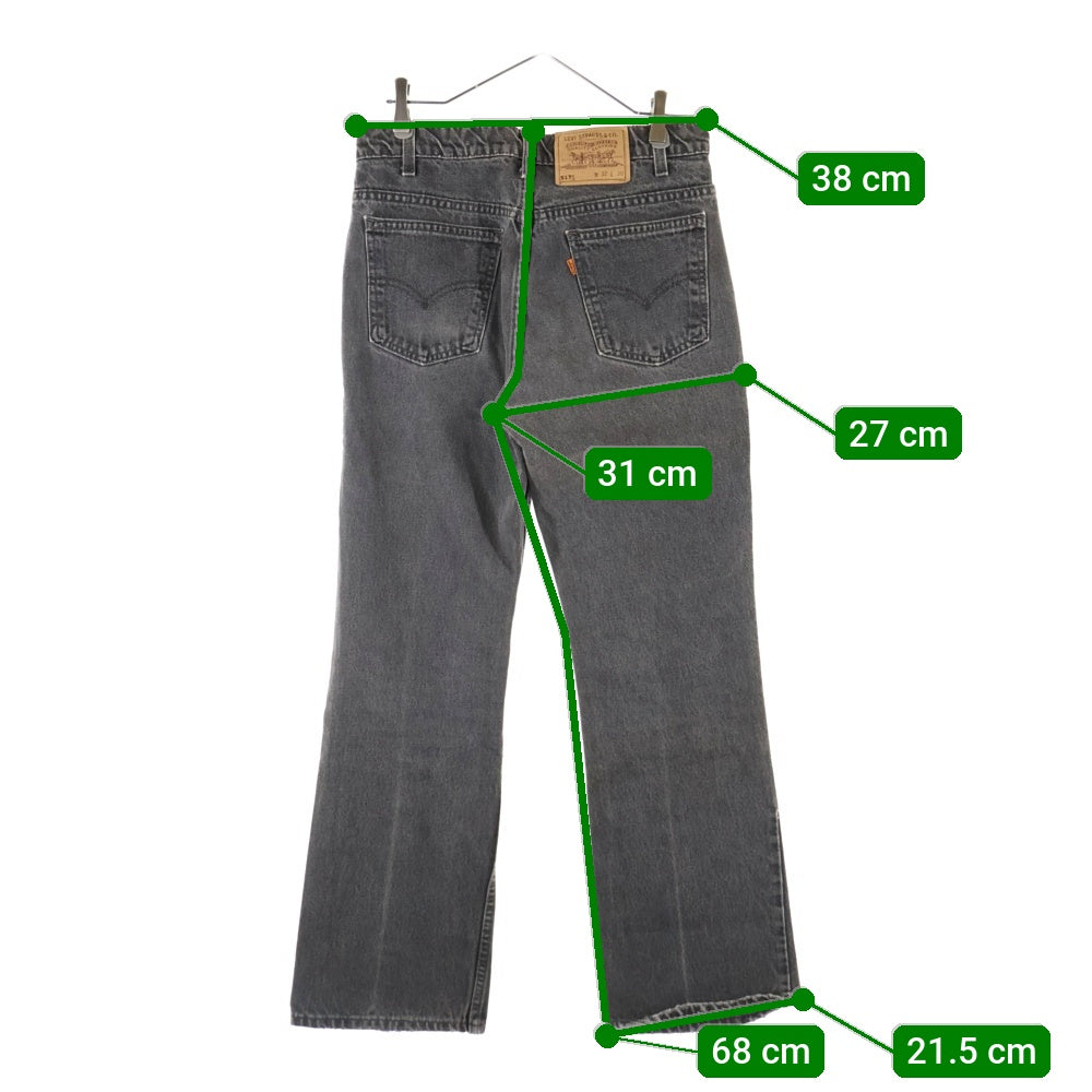 Levi's(リーバイス) 90s 517 ブラックデニム オレンジタブ ボタン裏575刻印 40517 4159 ブラック