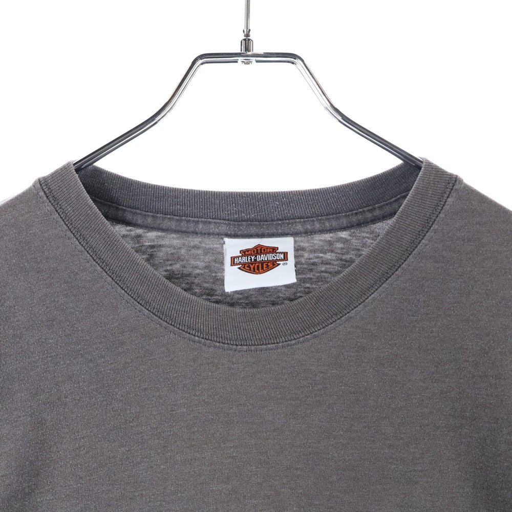 HARLEY DAVIDSON(ハーレーダビッドソン) 00s VINTAGE Myrtle Beach L/S Tee 両面プリント 長袖Tシャツ カットソー グレー