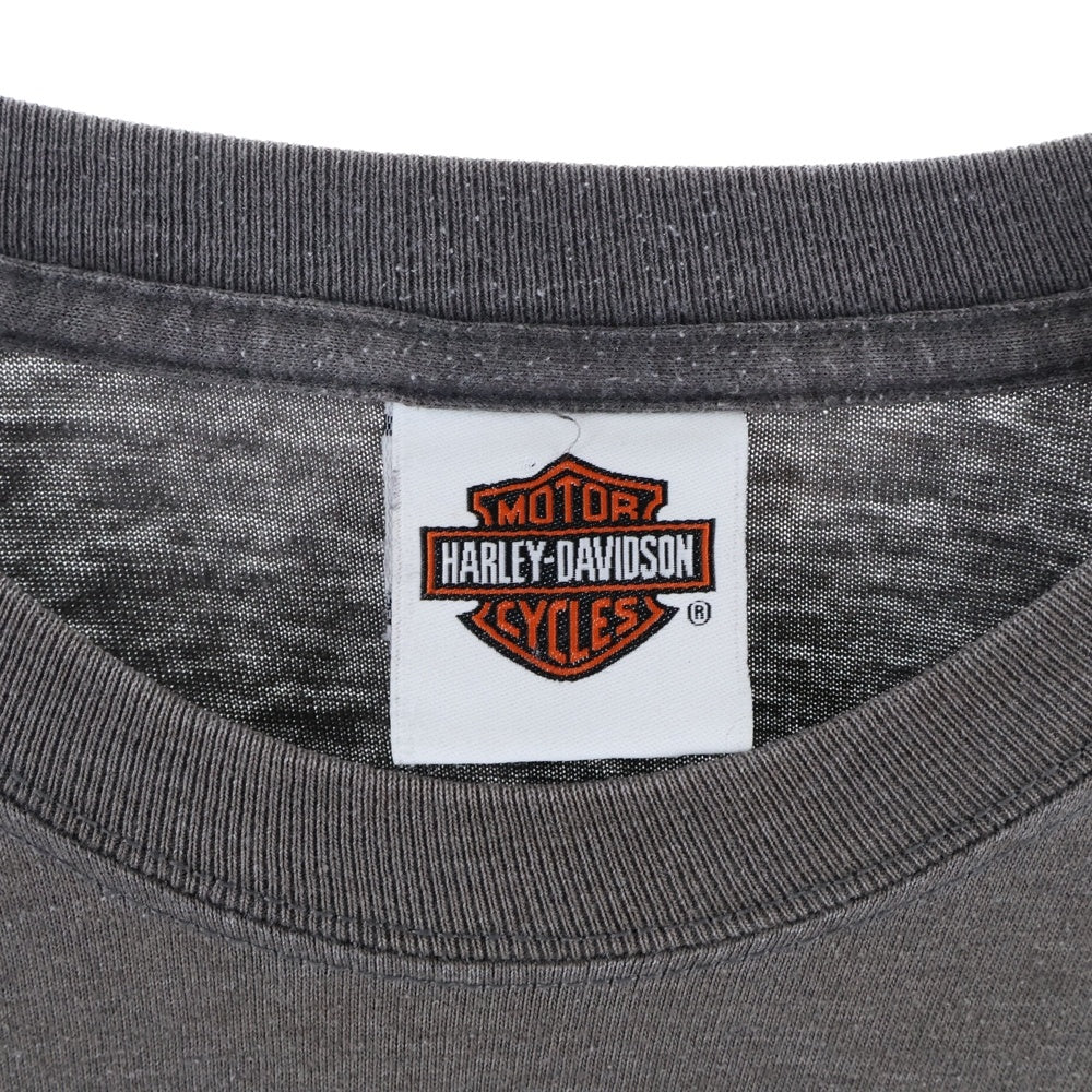 HARLEY DAVIDSON(ハーレーダビッドソン) 00s VINTAGE Myrtle Beach L/S Tee 両面プリント 長袖Tシャツ カットソー グレー