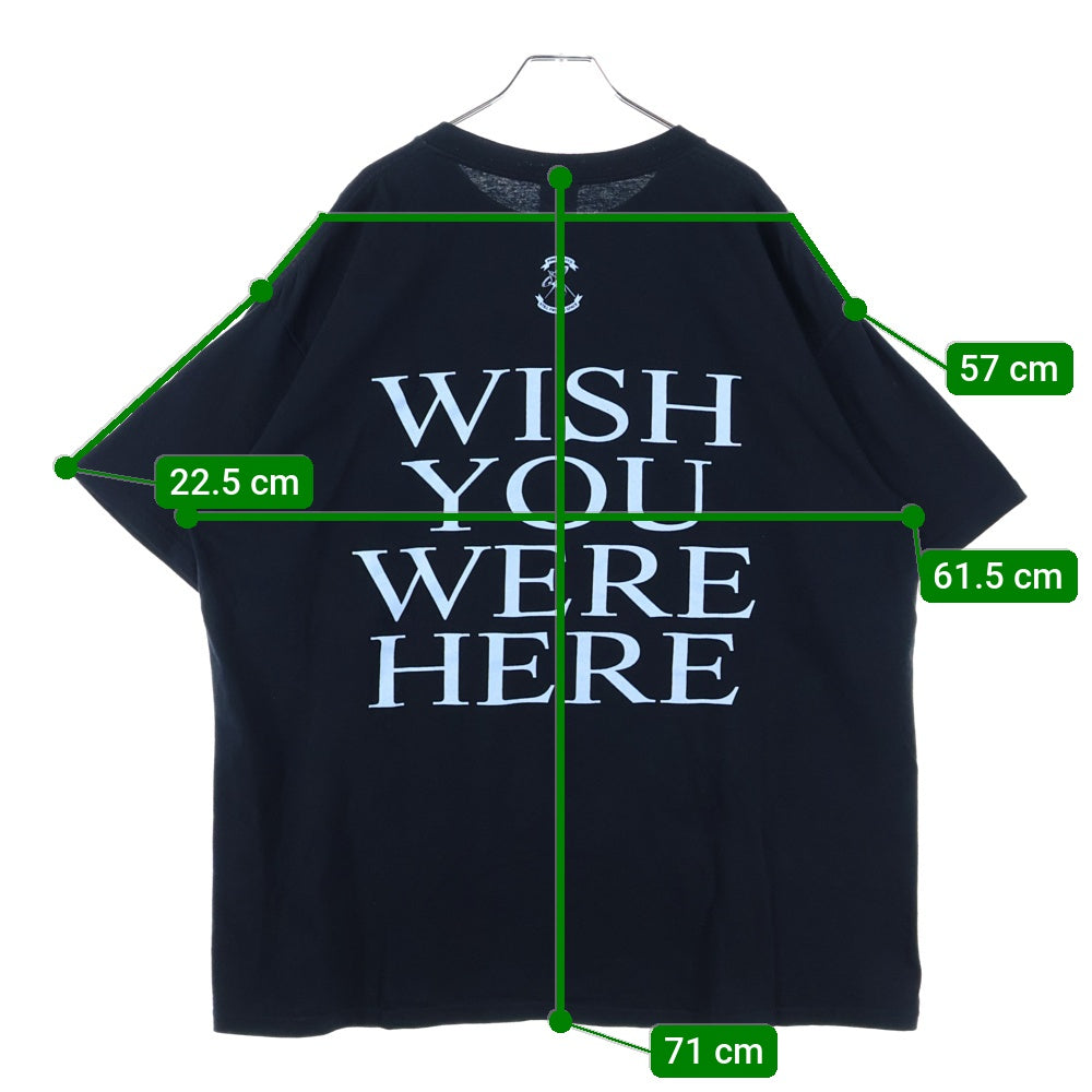 VINTAGE(ヴィンテージ) 00s PINKFLOYD WISH YOU WERE HERE ピンクフロイド 両面プリント バンド 半袖Tシャツ カットソー ブラック