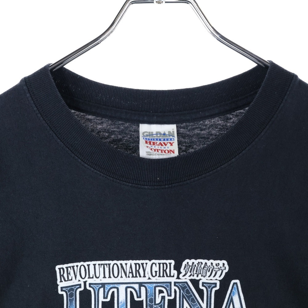 VINTAGE(ヴィンテージ) 00s UTENA 少女革命ウテナ フロントプリント Tシャツ 半袖カットソー ブラック