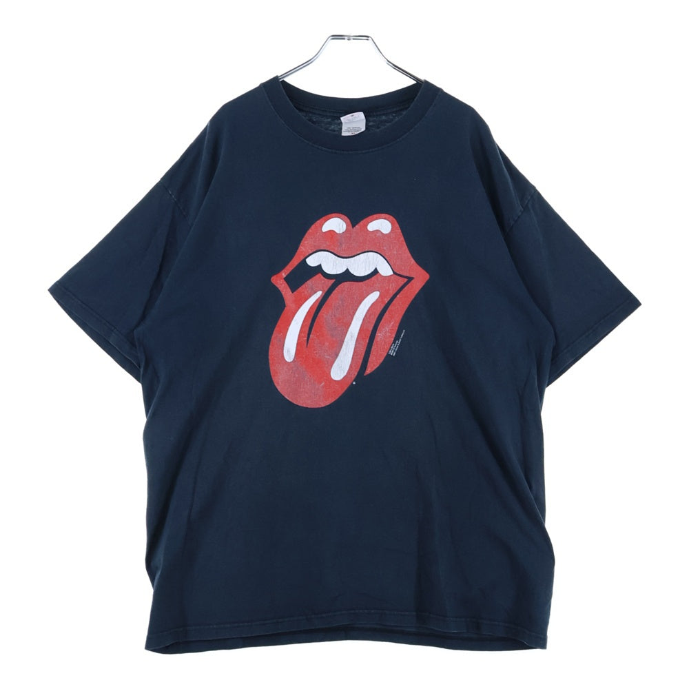 VINTAGE(ヴィンテージ) 00S ROLLING STONES LIP & TONGUE ローリングストーンズ プリント 半袖Tシャツ ネイビー