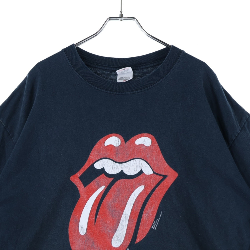 VINTAGE(ヴィンテージ) 00S ROLLING STONES LIP & TONGUE ローリングストーンズ プリント 半袖Tシャツ ネイビー