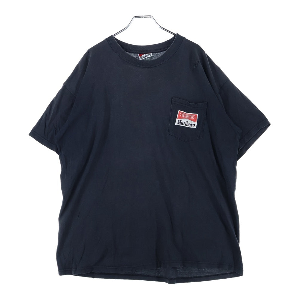 VINTAGE(ヴィンテージ) 90s MARLBORO RAILROAD POCKET TEE マルボロ レイルロード ポケットTシャツ 半袖カットソー ブラック