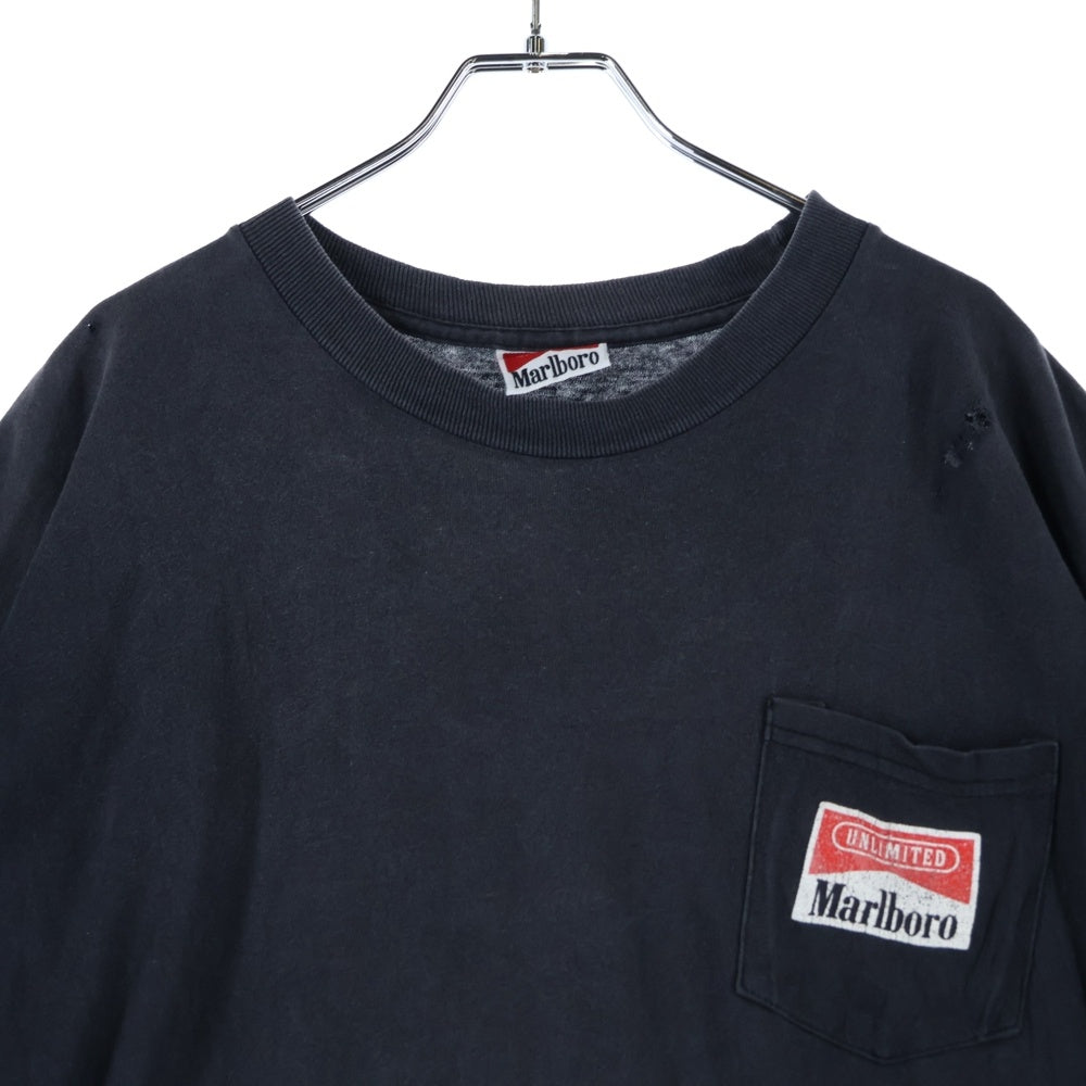 VINTAGE(ヴィンテージ) 90s MARLBORO RAILROAD POCKET TEE マルボロ レイルロード ポケットTシャツ 半袖カットソー ブラック