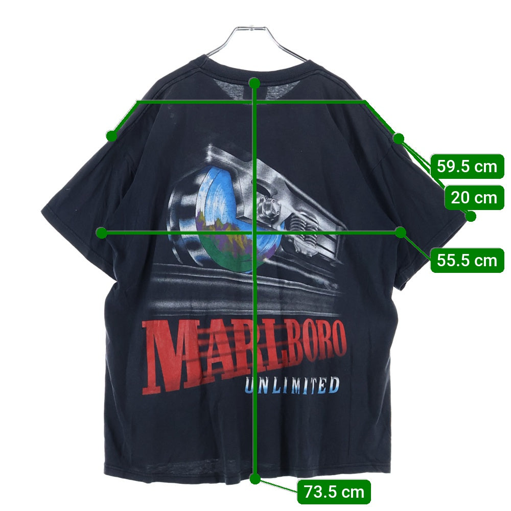 VINTAGE(ヴィンテージ) 90s MARLBORO RAILROAD POCKET TEE マルボロ レイルロード ポケットTシャツ 半袖カットソー ブラック