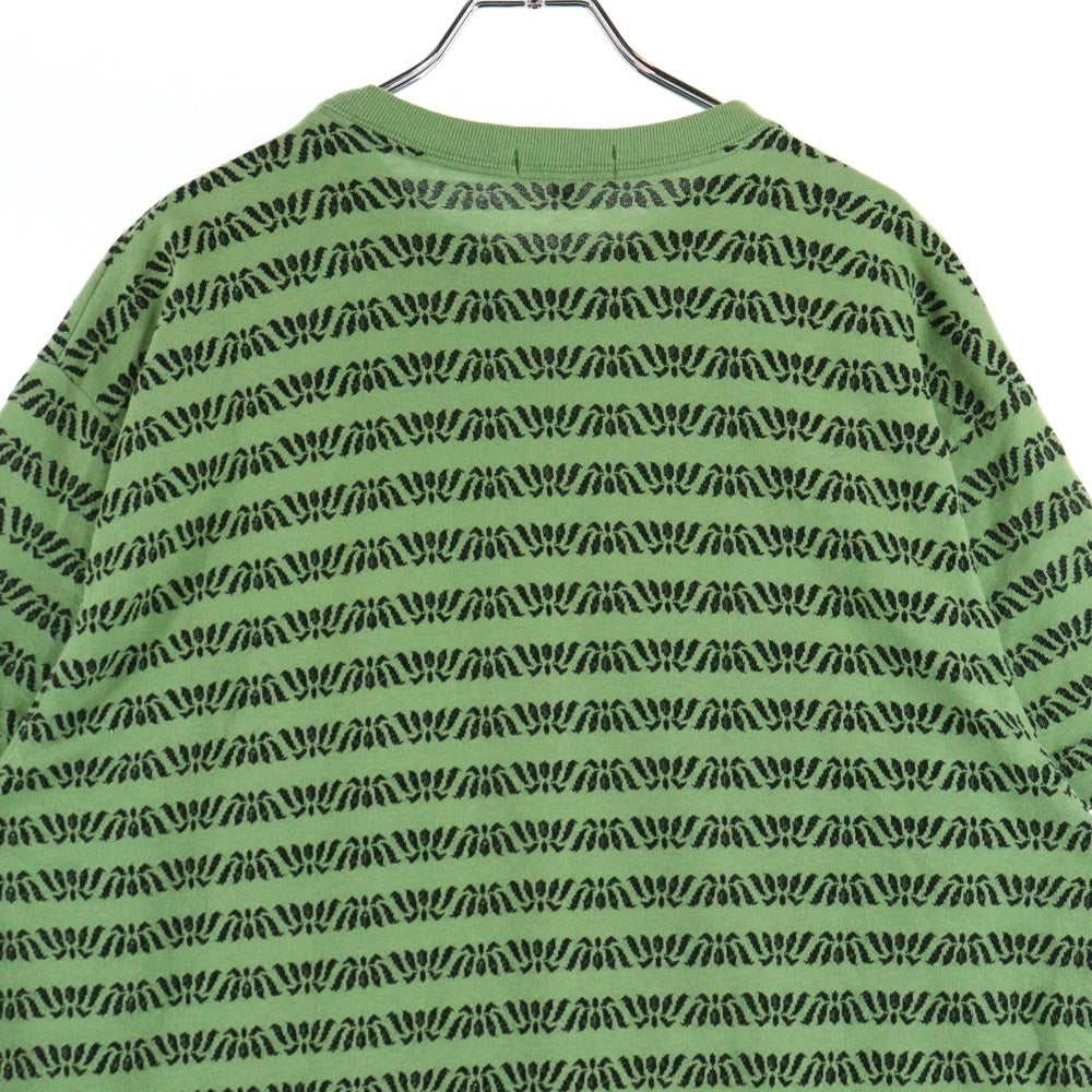 STUSSY(ステューシー) 80s OLD STUSSY オールドステューシー マリファナ柄 総柄 Tシャツ 半袖カットソー グリーン