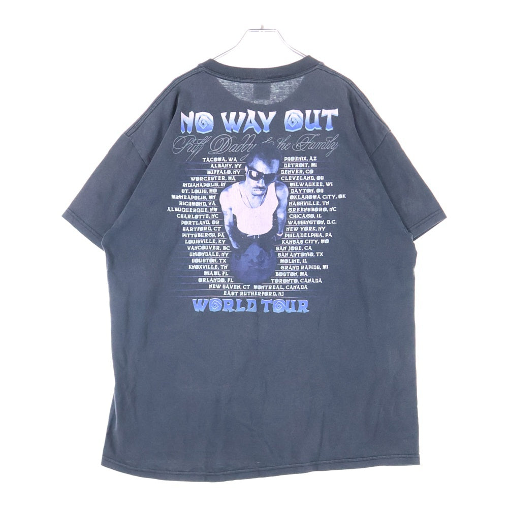 VINTAGE(ヴィンテージ) 90s PUFF DADDY The Family No Way パフダディー 両面プリント 半袖Tシャツ ラップTシャツ ブラック