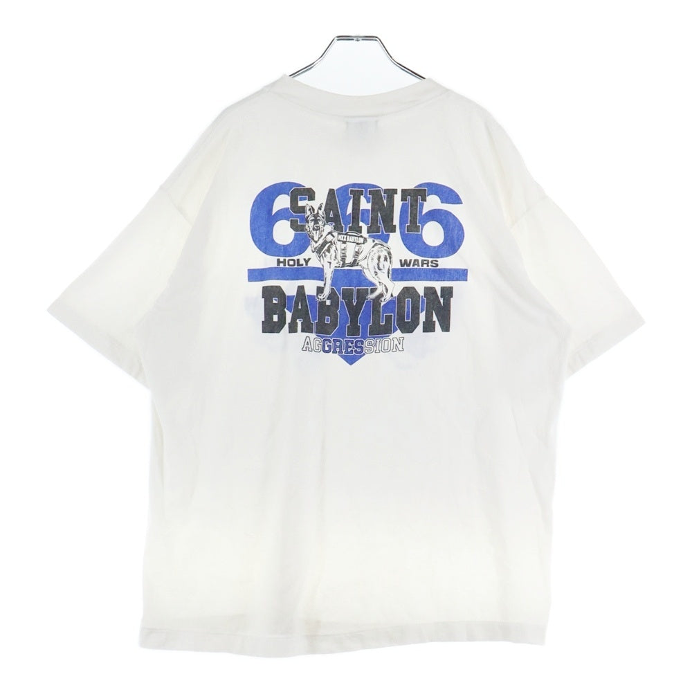SAINT MICHAEL(セントマイケル) 25AW BBLN SS TEE SM-HR1-0000-C48 両面プリント半袖Tシャツ カットソー ホワイト
