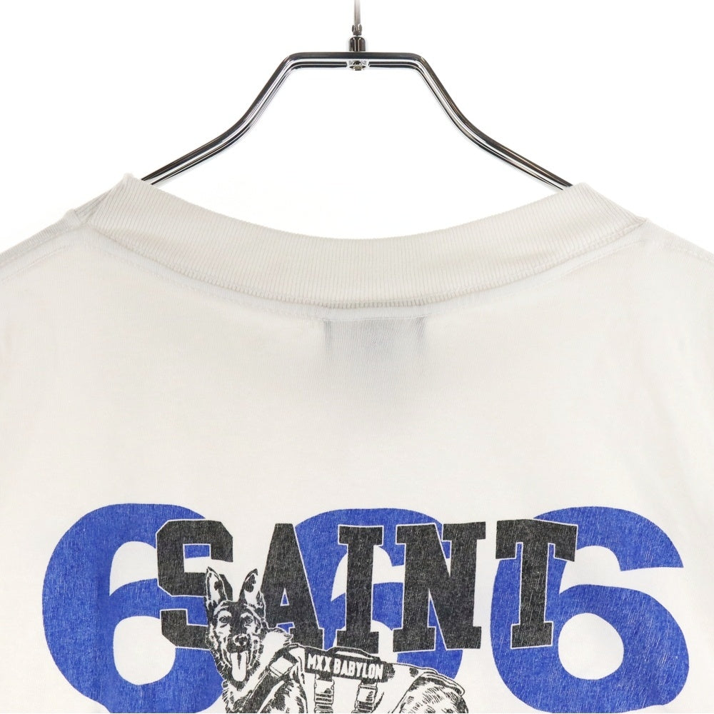SAINT MICHAEL(セントマイケル) 25AW BBLN SS TEE SM-HR1-0000-C48 両面プリント半袖Tシャツ カットソー ホワイト