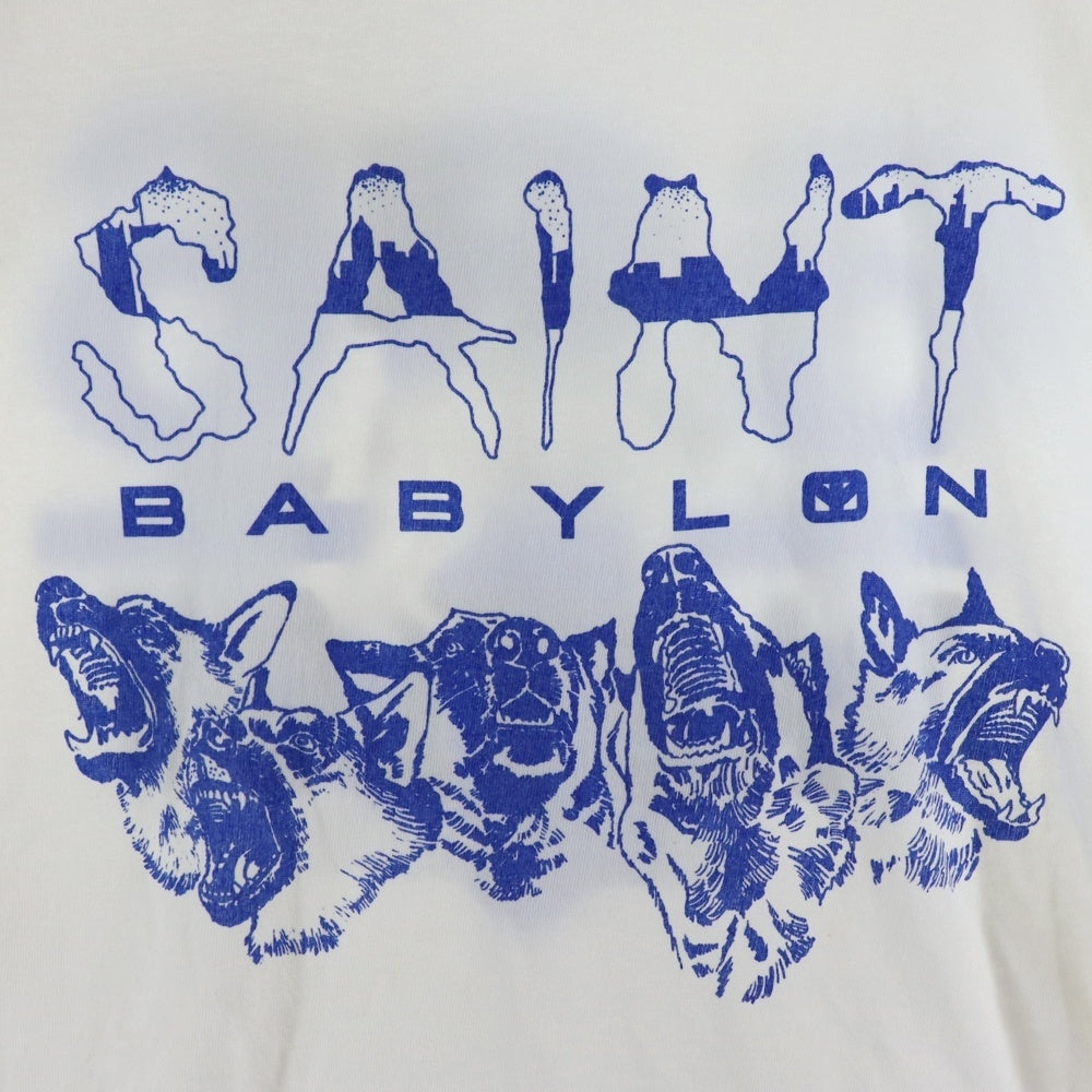 SAINT MICHAEL(セントマイケル) 25AW BBLN SS TEE SM-HR1-0000-C48 両面プリント半袖Tシャツ カットソー ホワイト